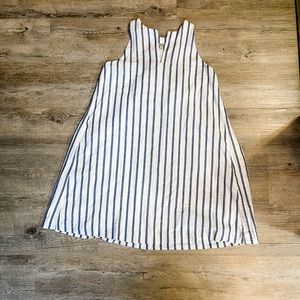 Cremiux Size Small White and Blue Striped Dress.